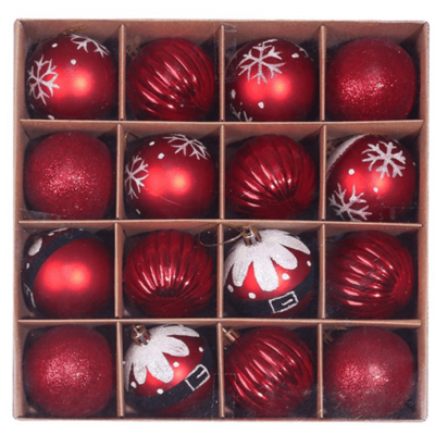 Set de 16 esferas navideñas