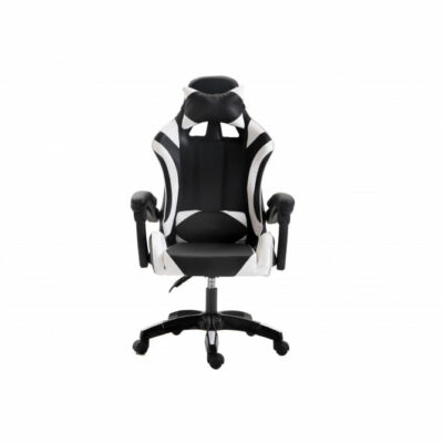 Silla gamer con doble almohada Blanco