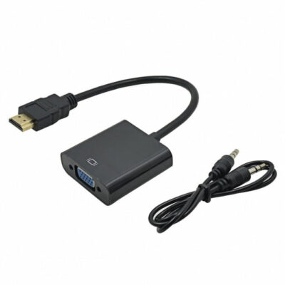 ADAPTADOR CONVERTIDOR HDMI MACHO A VGA COMPLETO