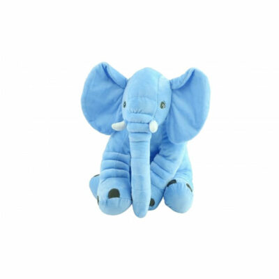 PELUCHE, ELEFANTE DE FELPA ALMOHADA BEBE, REGALO DE 60CM Azul