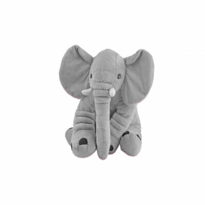 PELUCHE, ELEFANTE DE FELPA ALMOHADA BEBE, REGALO DE 60CM Gris