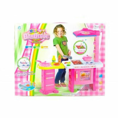 Juego de cocina con mesa y accesorios, juguete para nina