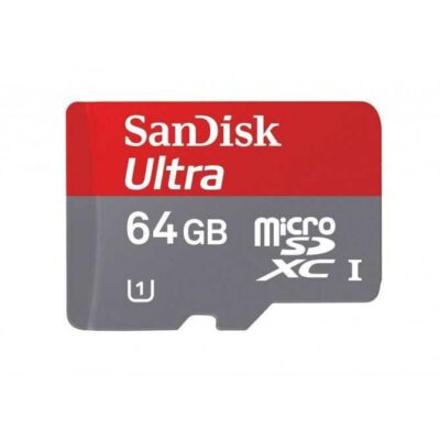 Micro Sd Sandisk 64 Gb Clase 10 + Adaptador