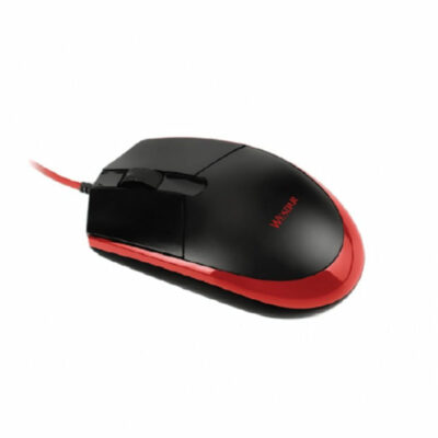 Mouse Wesdar x1 negro con rojo de alta calidad