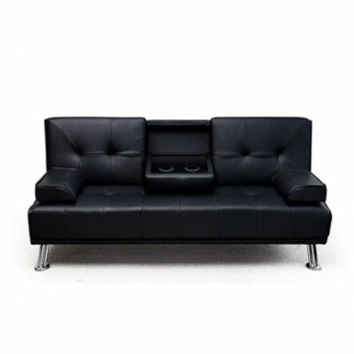 Sofa cama importado con apoya brazos, vasos, OFERTA, 2 COLORES N