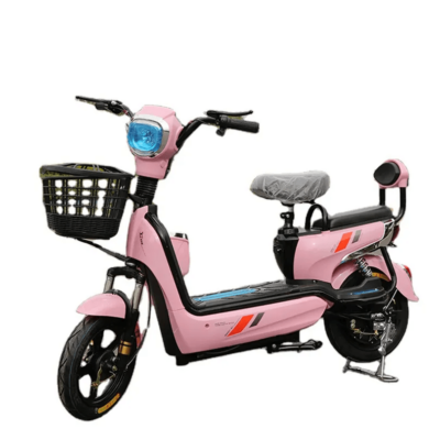 Bicicleta  eléctrica doble asiento, varios colores Rosado