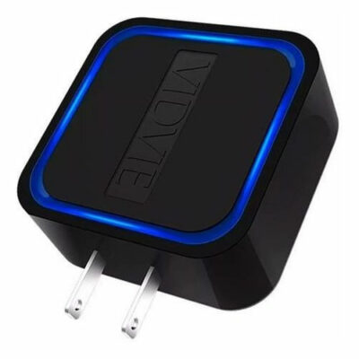 Cargador Vidvie  PLM302B-IP doble usb de carga rápida iphone Negro