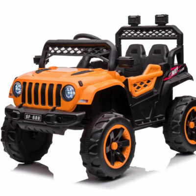 Carro a batería jeep 3550008-2R con parachoques Naranja