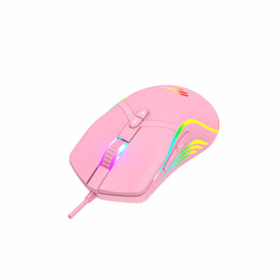 Mouse Gamer con luz rgb MS1026 ROSA