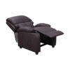 Sillon Sofá reclinable Santos de cuero, elegante CAFÉ