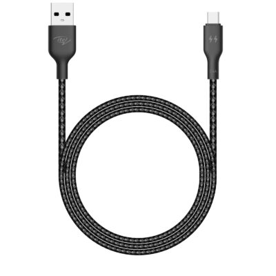 Cable Itel M23 Micro USB 1m 3A negro