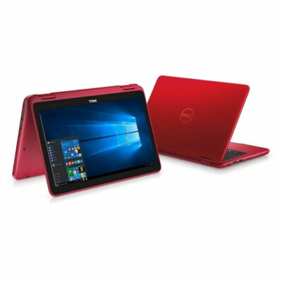 Laptop Dell convertible 2 en 1, Intel Quad core, 500gb, 4gb, touchscreen, roja