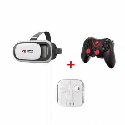 NEW!! VR BOX CON CONTROL GAMER GAMEPAD+ AURICULARES