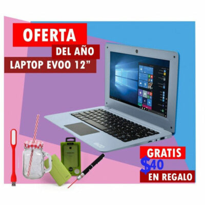 PROMO LAPTOP EVO ULTRA DELGADA EVO, 12 PULG, 32GB, 3GB RAM, W10 AZUL