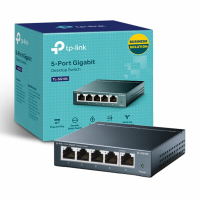 Switch TL-SG105 con 5 puertos a 10/100/1000 Mbps