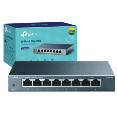 Switch TL-SG108 con 8 puertos a 10/100/1000 Mbps