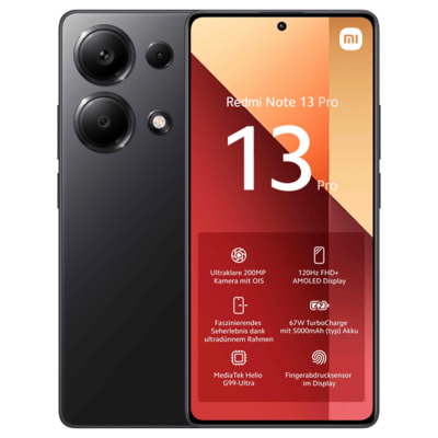 CELULAR REDMI NOTE 13 PRO 8GB + 256GB NEGRO