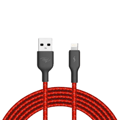 Cable Itel L23 Lightning 1m 2.4A Rojo