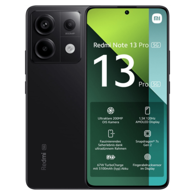 Celular Xiaomi Redmi Note 13 Pro 5G NEGRO