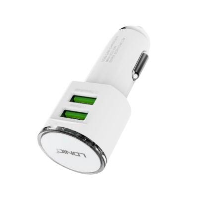 Cargador LDNIO DL-C29 Vehicular USB Dual Port TIPO C