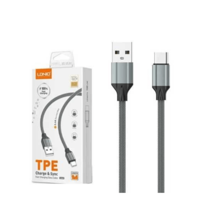 Cable Ldnio LS441, Samsung, 2.4 A, 1 metro, tela LIGHTNING