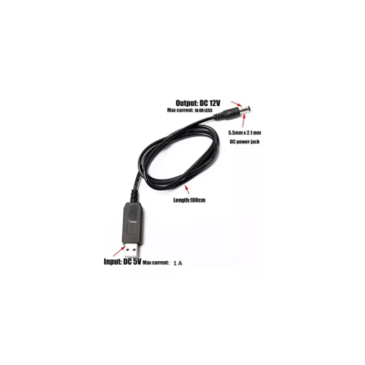 Adaptador Cable USB a DC 5 – 12V