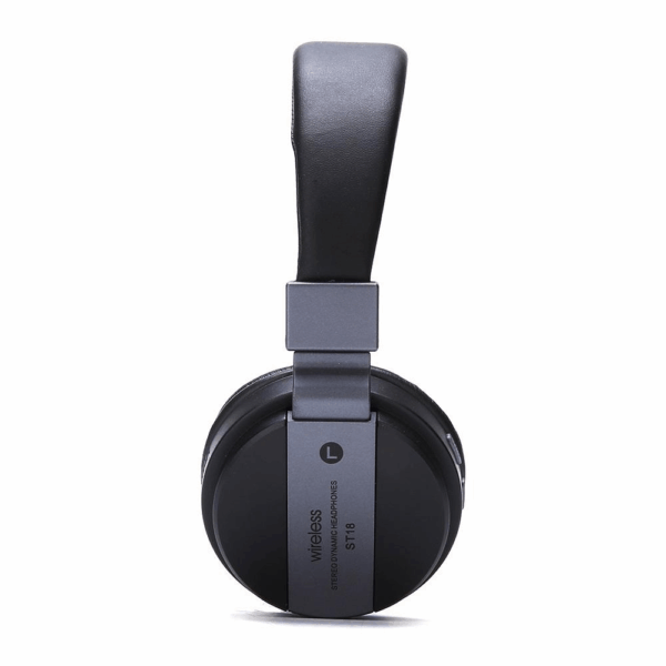 Audífonos De Cuero Y Metal Bluetooth En Varios Colores NEGRO