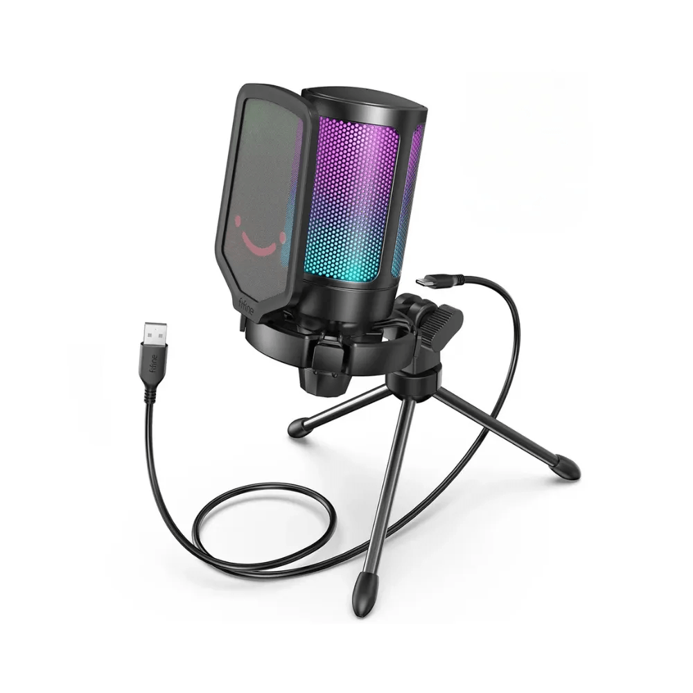 Micrófono USB RGB para streaming