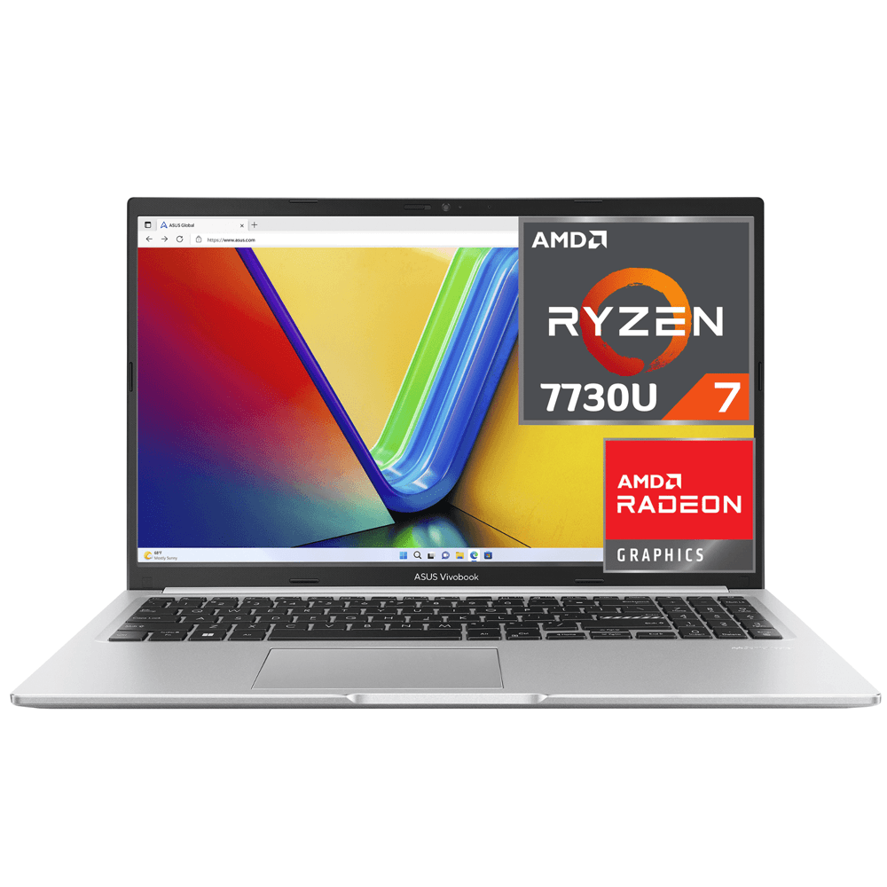 Laptop Asus Vivobook 15 AMD R7-5825U 8Gb 512Gb 15.6" FHD FreeDOS Gray w/ Mouse