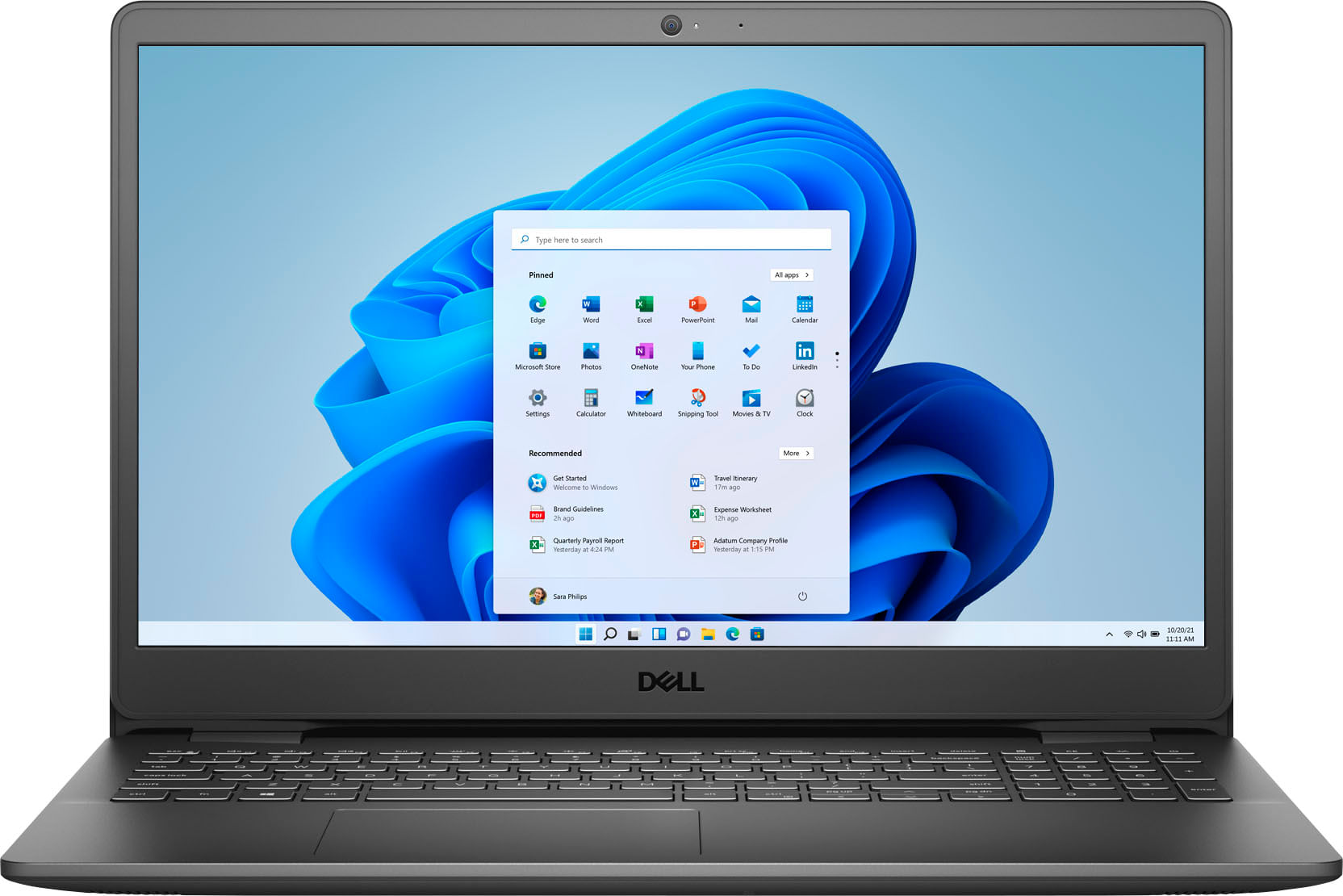 Laptop Dell Core i3 11va, 8gb, 256gb, 15pulg touch, w10s