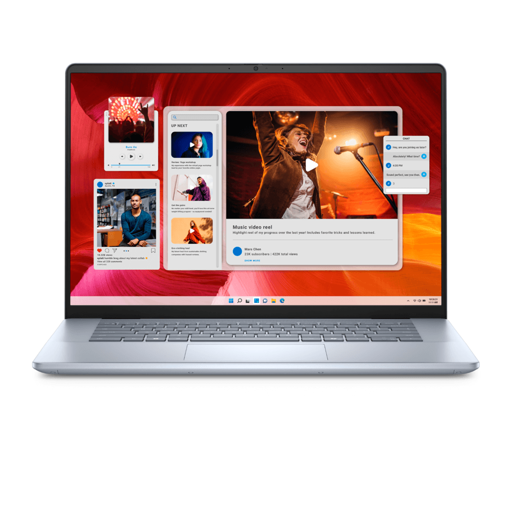 LAPTOP DELL INSPIRON PLUS 16" CORE ULTRA 7 32gb+1tb ssd, touch, w11 IMAGEN REFERENCIAL Modelo  16-7640  Intel® Core™ Ultra 7 155H (16 núcleos, hasta 4,8 GHz de frecuencia Turbo) NVIDIA® GeForce RTX™ 4060 Memoria RAM 32GB Almacenamiento 1TB SSD Puertos Integrado gráfic