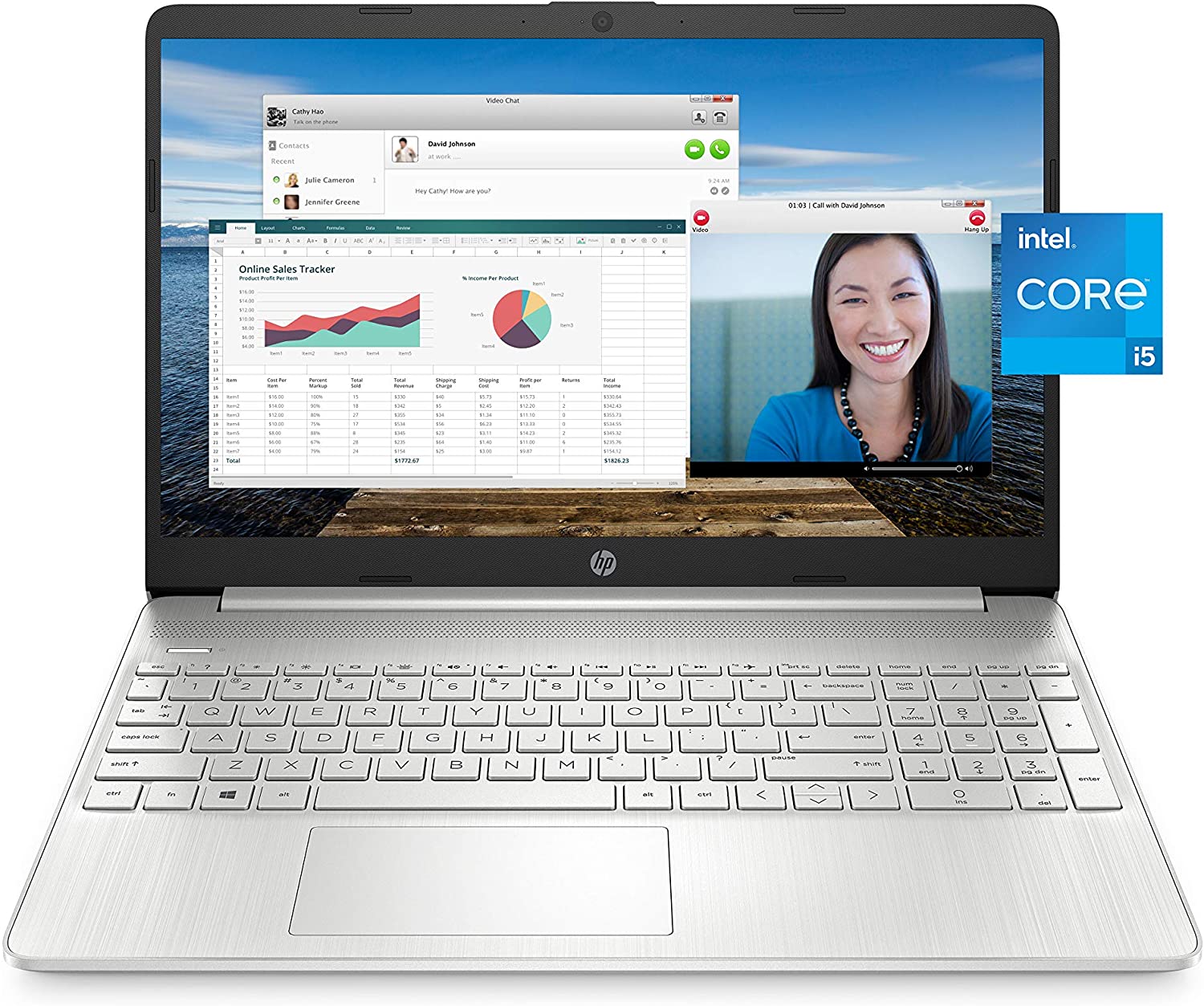 Laptop HP Core i5 11va, 8gb, 256gb, 15pulg, w10