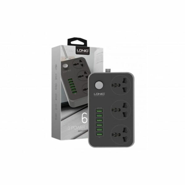 Regleta Ldnio SC3604 con 6 puertos USB y 3 tomas