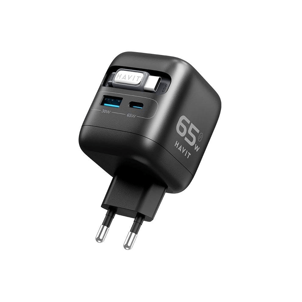 Cargador Havit UC260 GAN Tri Port 65W