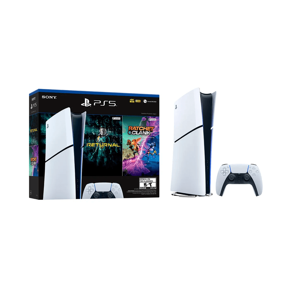Consola Sony Ps5 Slim Digital + Bundle Ratchet Clank Rift Apart y Returnal