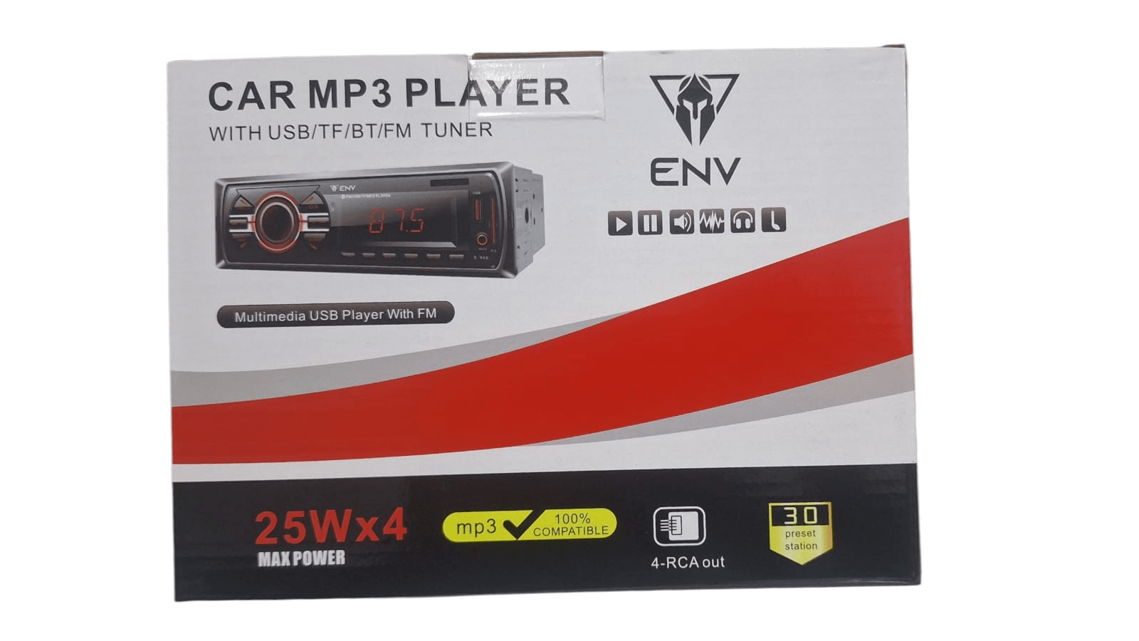 Radio ENV para vehículo USB / TF / BT / FM