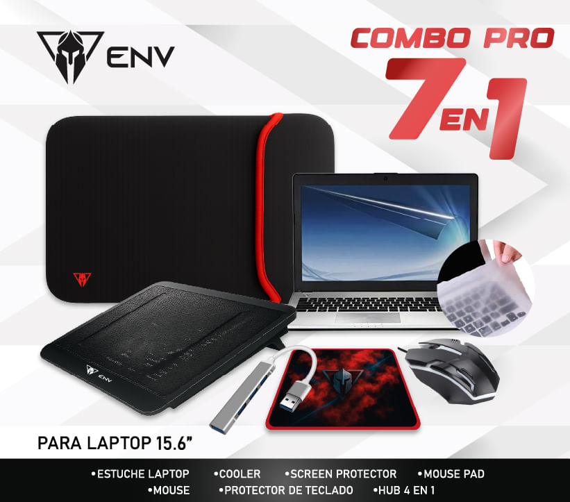 Combo Pro ENV 7 en 1 – Accesorios para Laptop 15.6”
