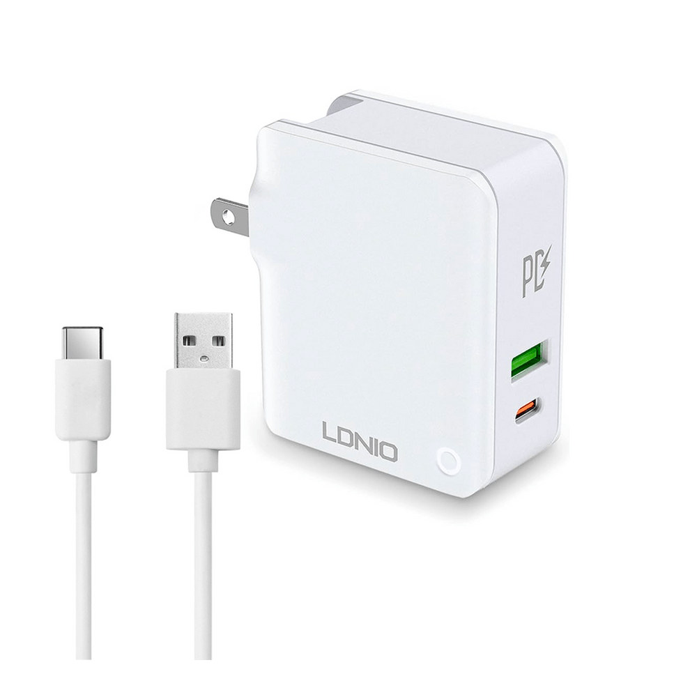 Cargador LDNIO A4403C PD carga rápida 30w Samsung, iPhone, Tipo C TIPO C A LIGHTNING