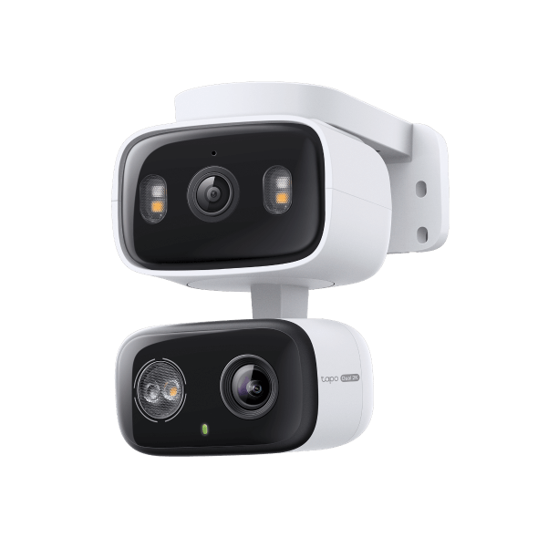 Cámara Tapo C246D Wi-Fi Lente Dual 2k 3Mp Doble Lente 2K 3MP: Captura dos áreas separadas al mismo tiempo con un solo dispositivo. Diseñado para minimizar los puntos ciegos y obtener una cobertura óptima. Lente Gran Angular y Teleobjetivo: Ob