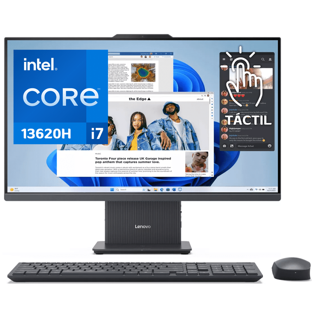Lenovo Aio Core i7 13va, 32gb+1tb, 27 pulg touch