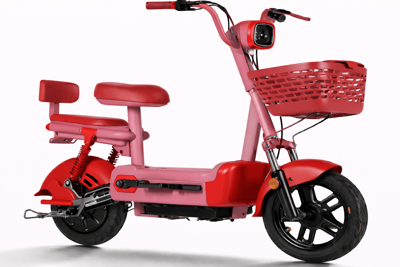 Eco Bike ENV 350W PP rosa y rojo