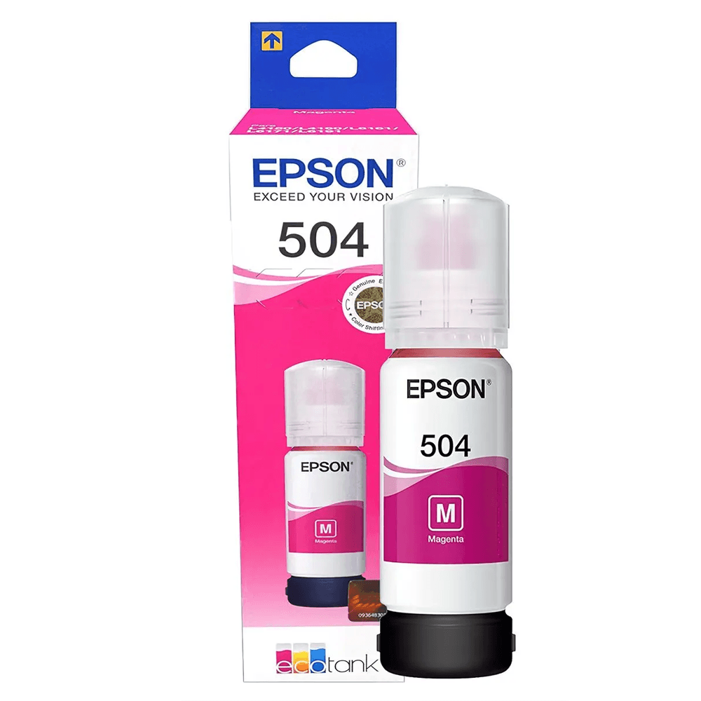 Botella de Tinta Epson T504 Magenta para impresora L6171, L4150, L4160, L6161, L6191 Magenta