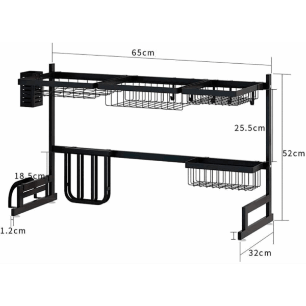 Repisa de platos de 65 cm