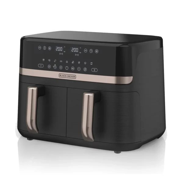 Freidora de aire black decker dual- 9lts - 2 cestas- funciones preprogramadas pantalla tactil negro FREIDORA DE AIRE BLACK DECKER DUAL- 9LTS - 2 CESTAS- FUNCIONES  PREPROGRAMADAS PANTALLA TACTIL NEGRO