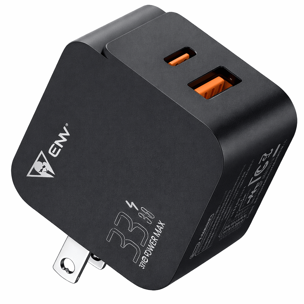 1BENV9500.png Cargador ENV Power Link Smart Q2 | USB, Carga Rápida PD, 33 W, AC 100240V CARGADOR ENV POWER LINK SMART 33W