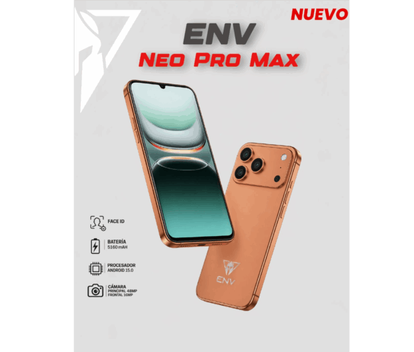 Celular ENV Neo Pro Max | 256 GB, 4 GB RAM NARANJA