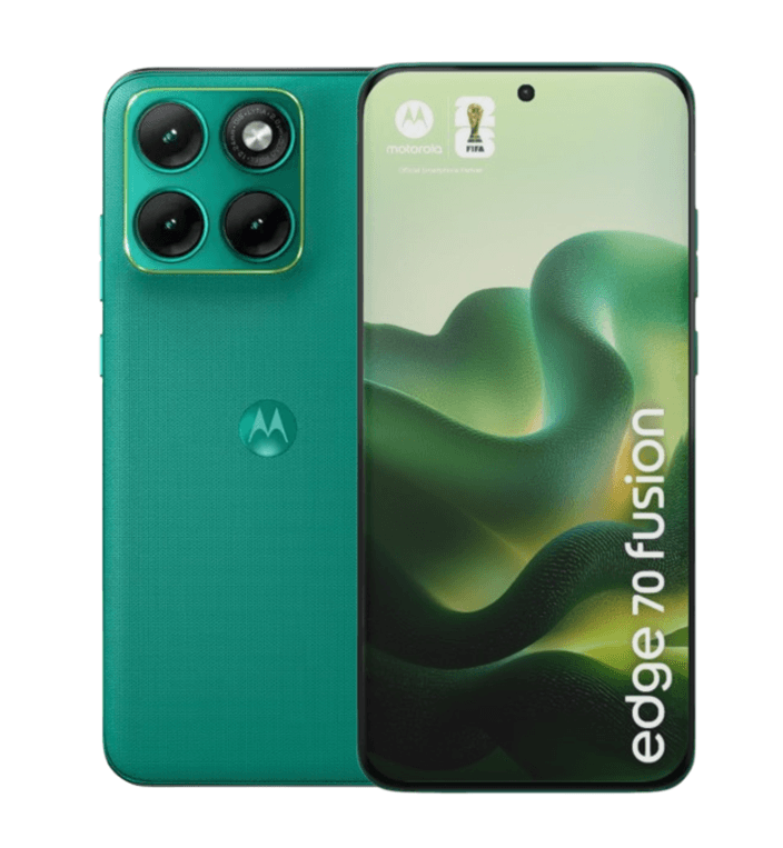 Celular Motorola Edge 70 Fusion | 256 GB, 8 GB RAM, color celeste, Dual SIM VERDE
