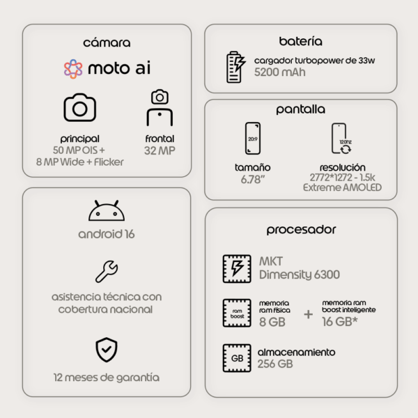 Motorola Moto G67 (8+256Gb) GRIS