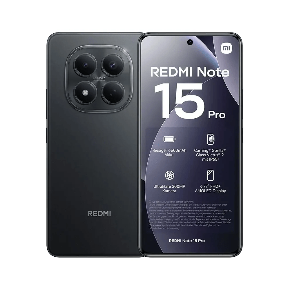 Celular Xiaomi Redmi Note 15 Pro | 256 GB, 8 GB RAM, Negro, DUAL SIM NEGRO