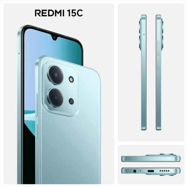 Celular Xiaomi Redmi 15C | 128 GB, 4 GB RAM, DUAL SIM, color NEGRO VERDE